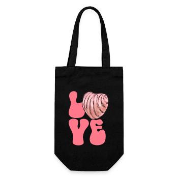 Concha Hispanic Mexikanisch Pan Dulce - Geschenkbeutel für Flaschen - Schwarz - Vorne