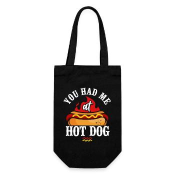 Hot Dog Adult Girl You Had Me At - Gift Bag for Bottles - black - Front