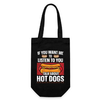 Hot Dog Adult If You Want Me To - Geschenkbeutel für Flaschen - Schwarz - Vorne