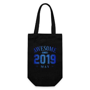 May 2019 - Geburtstag im Mai Awesome - Geschenkbeutel für Flaschen - Schwarz - Vorne