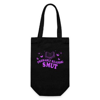 Probably Reading Smut Romance Books Smut - Gift Bag for Bottles - black - Front