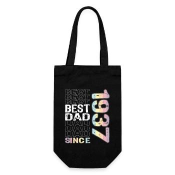 Best dad in the world since 1937 Father's Day - Gift Bag for Bottles - black - Front