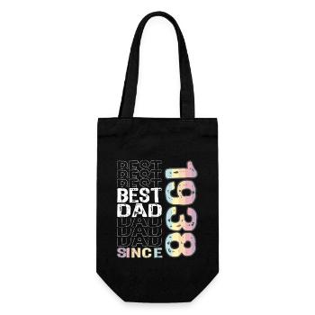 Best dad in the world since 1938 Father's Day - Gift Bag for Bottles - black - Front