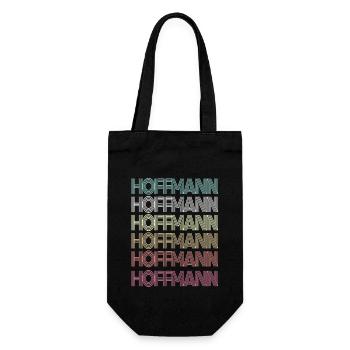 Hoffmann Retro Nachname Familie Geschenk - Geschenkbeutel für Flaschen - Schwarz - Vorne