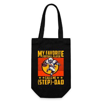 My favorite football Player calls me Step-Dad - Gift Bag for Bottles - black - Front