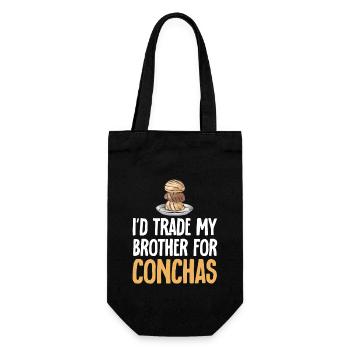 Concha Hispanic Mexikanisch Pan Dulce - Geschenkbeutel für Flaschen - Schwarz - Vorne
