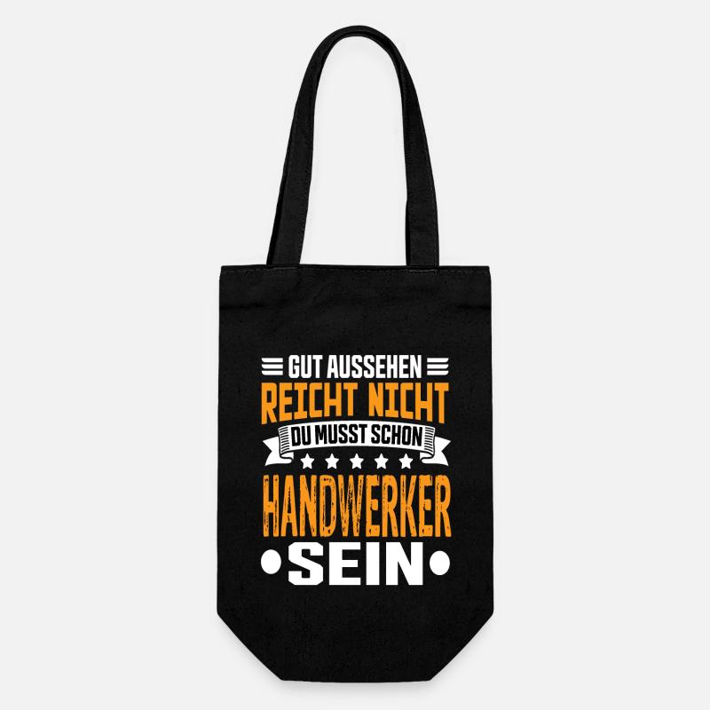 Handwerker - Geschenkbeutel für Flaschen - Schwarz