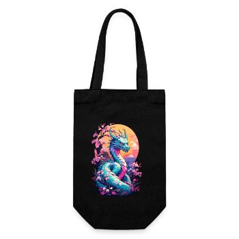 Dragon Anime Fan Japanese Dragon Vintage - Gift Bag for Bottles - black - Front
