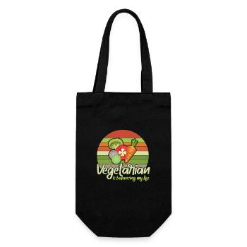 Végétarien Équilibrer ma vie - Sac à bouteille - noir - Devant