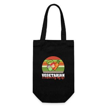 Végétarien Équilibrer ma vie - Sac à bouteille - noir - Devant