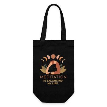La méditation équilibre ma vie - Sac à bouteille - noir - Devant