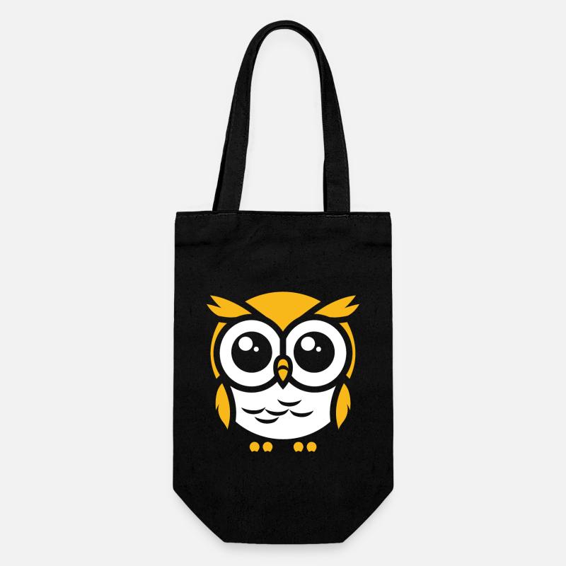 chouette - Sac à bouteille - noir