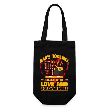 La boîte à outils de papa remplie d’amour et de tournevis - Sac à bouteille - noir - Devant