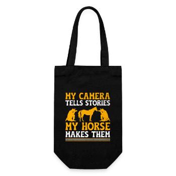 Horse Photography Horseback Riding Horses Hobby Ph - Gift Bag for Bottles - black - Front
