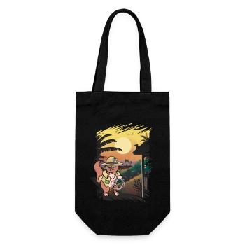 Cat Cats Wild West Ranger Ranch Farmer - Gift Bag for Bottles - black - Front