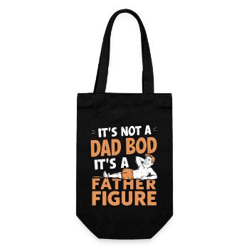 Not a dad bod but a father figure - Gift Bag for Bottles - black - Front