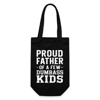 Proud father of some chaotic children - Gift Bag for Bottles - black - Front