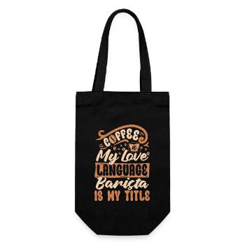 Le café Barista est ma langue d’amour Torréfaction de café - Sac à bouteille - noir - Devant