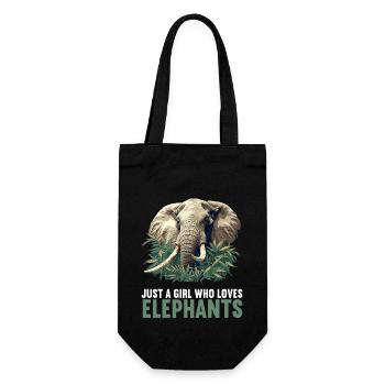 Elefanten Elefant - Geschenkbeutel für Flaschen - Schwarz - Vorne