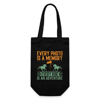 Horse Photography Horseback Riding Horses Hobby Ph - Gift Bag for Bottles - black - Front
