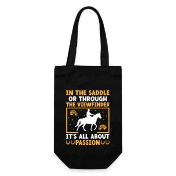 Horse Photography Horseback Riding Horses Hobby Ph - Gift Bag for Bottles - black - Front