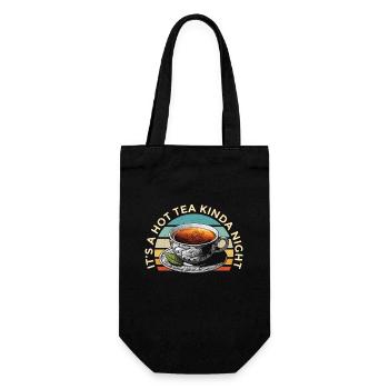 It's A Hot Tea Kinda Retro Tea Party Coffee Lover - Gift Bag for Bottles - black - Front