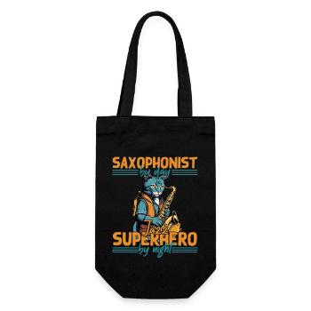 Lustiger Saxophon Spruch Für Jazz Musik Fans - Geschenkbeutel für Flaschen - Schwarz - Vorne