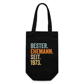 Valentine's Day Best Husband Since 1973 - Gift Bag for Bottles - black - Front