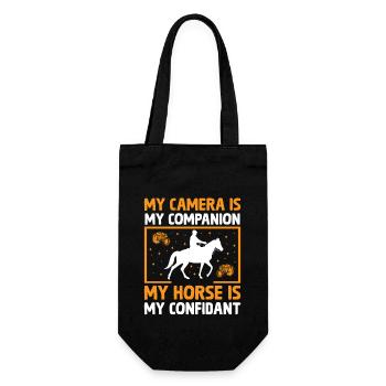 Horse Photography Horseback Riding Horses Hobby Ph - Gift Bag for Bottles - black - Front