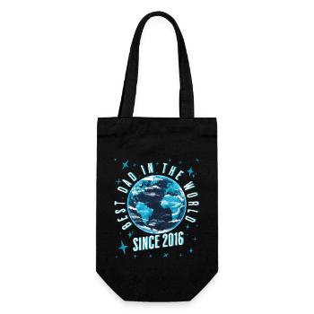 Best dad in the world since 2016 Father's Day - Gift Bag for Bottles - black - Front