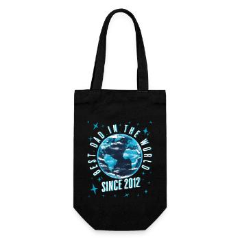 Best dad in the world since 2012 Father's Day - Gift Bag for Bottles - black - Front