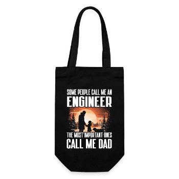 Some people call me an engineer the most important - Gift Bag for Bottles - black - Front