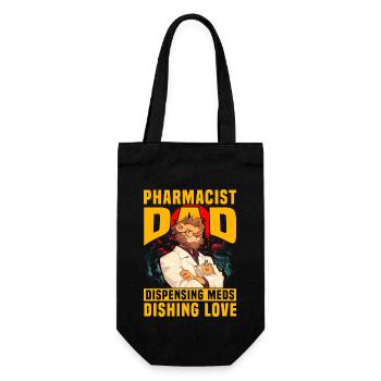 Apotheker Papa gibt Medikamente aus Liebe aus - Geschenkbeutel für Flaschen - Schwarz - Vorne