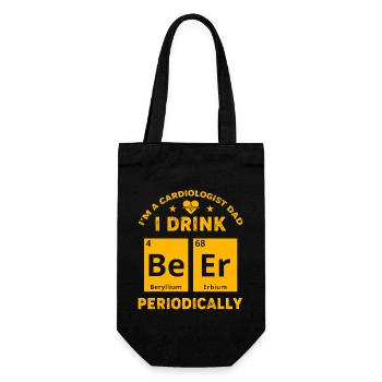 I'm a Cardiologist Dad I drink Beer periodically - Gift Bag for Bottles - black - Front