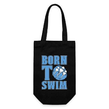 Swimmer Born To Swim Water Sports Diving Swimming - Gift Bag for Bottles - black - Front