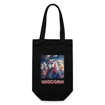 Einhorn Metal - Geschenkbeutel für Flaschen - Schwarz - Vorne