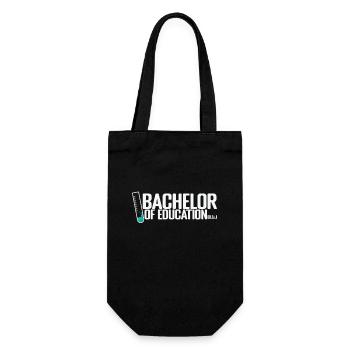 Bachelor of Education Lehramtstudien - Geschenkbeutel für Flaschen - Schwarz - Vorne