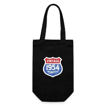 1954 Geburtstag Route Vintage Original - Geschenkbeutel für Flaschen - Schwarz - Vorne