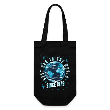 Best dad in the world since 1979 Father's Day - Gift Bag for Bottles - black - Front