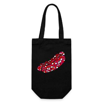 Hot Dog Adult Hearts - Gift Bag for Bottles - black - Front