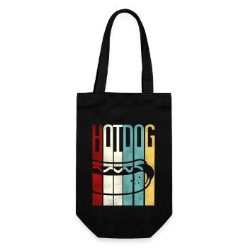 Hot Dog Adult Retro Vintage Hot - Geschenkbeutel für Flaschen - Schwarz - Vorne
