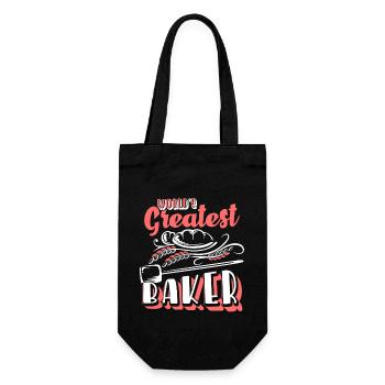 Baker World's Greatest Baker - Gift Bag for Bottles - black - Front