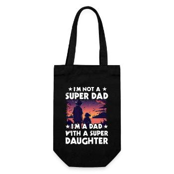 Je ne suis pas un super papa, je suis un père avec une super fille - Sac à bouteille - noir - Devant