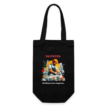 Mason Builder House Building Craft Gift - Gift Bag for Bottles - black - Front