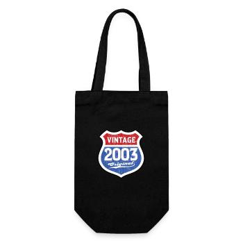 2003 Geburtstag Route Vintage Original - Geschenkbeutel für Flaschen - Schwarz - Vorne