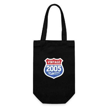 2005 Geburtstag Route Vintage Original - Geschenkbeutel für Flaschen - Schwarz - Vorne