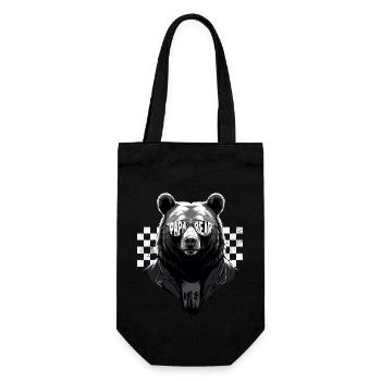 Bears Father Funny Father's Day Perfect Style - Gift Bag for Bottles - black - Front