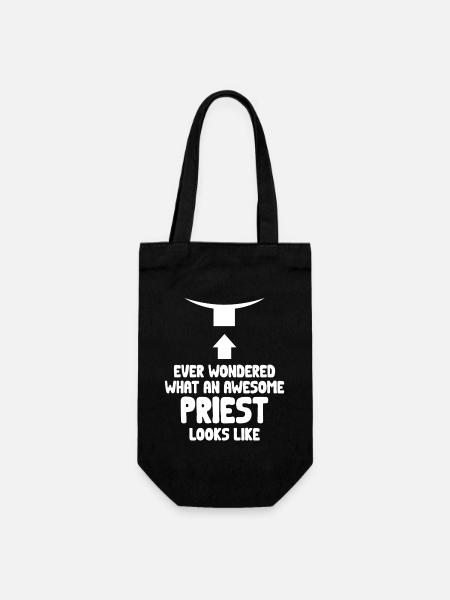 Priester Katholischer christlicher Priester - Geschenkbeutel für Flaschen - Schwarz