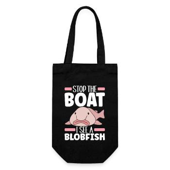 Süßer Blobfisch Hässlicher Fisch - Geschenkbeutel für Flaschen - Schwarz - Vorne