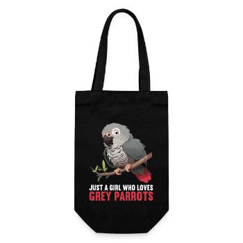 Graupapageien Graupapagei - Geschenkbeutel für Flaschen - Schwarz - Vorne